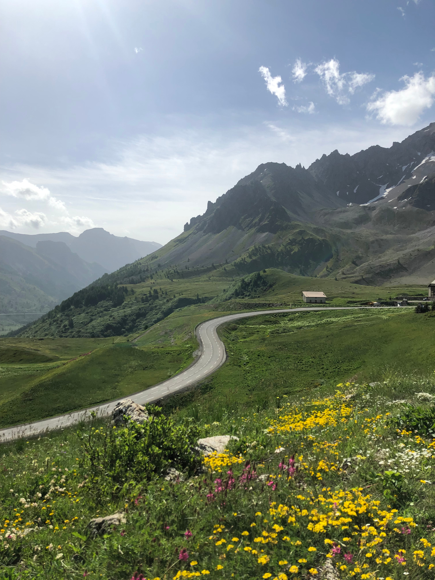 route fleurie sur le col du Lautaret